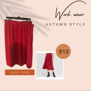 Red Midi Skirt from A New Day. Purchased at Target.